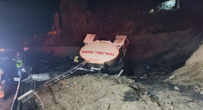 Aksukapı’da yakıt tankeri alev aldı: 1 ölü
