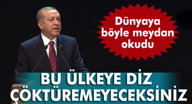 Erdoğan:  Bu ülkeye diz çöktüremeyeceksiniz 