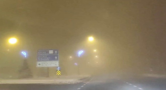 Erzurum da sis hava trafiğini olumsuz etkiledi,