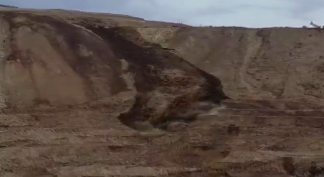 Maden kazası bölgesinde toprak kayması