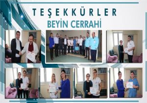 BEAH Beyin Cerrahisi’ne teşekkür belgesi