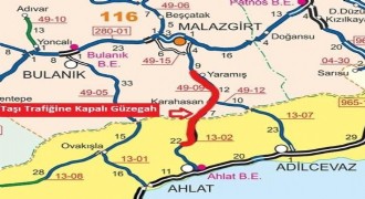 Malazgirt-Ahlat Karayolu ulaşıma kapatıldı